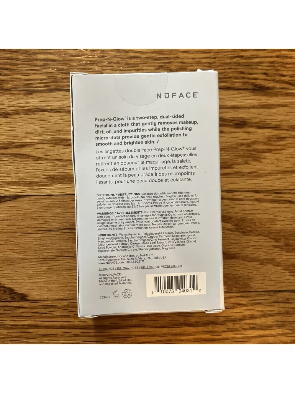 NuFACE Facial Towelette Prep-N-Glow Dual-Sided Cloth (5 Pack)